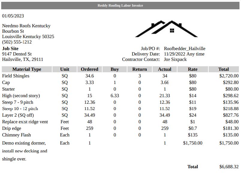 Material Work Order Page 6