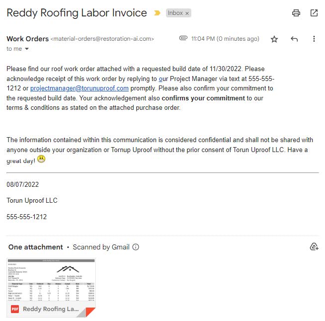 Material Work Order Page 8